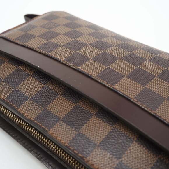 LOUIS VUITTON Monogram Saint Louis N51993 Second Bag, Brown Coated Canvas and...